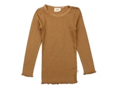 Wheat caramel t-shirt rib lace